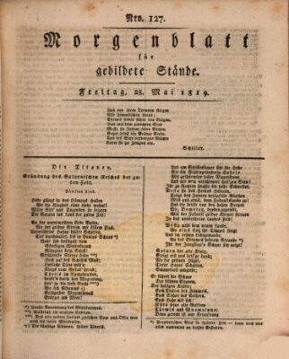 Morgenblatt für gebildete Stände Freitag 28. Mai 1819