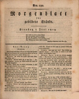 Morgenblatt für gebildete Stände Dienstag 1. Juni 1819