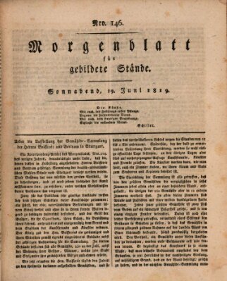 Morgenblatt für gebildete Stände Samstag 19. Juni 1819