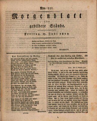 Morgenblatt für gebildete Stände Freitag 25. Juni 1819