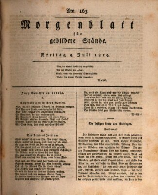 Morgenblatt für gebildete Stände Freitag 9. Juli 1819