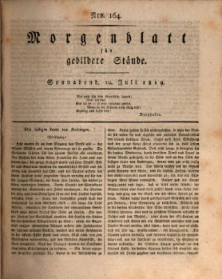 Morgenblatt für gebildete Stände Samstag 10. Juli 1819