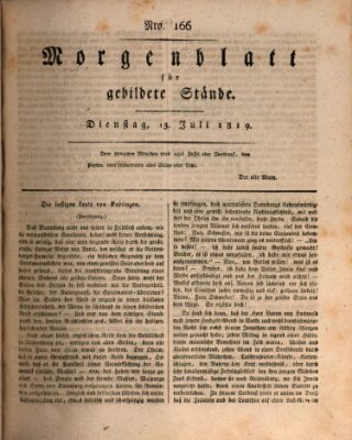 Morgenblatt für gebildete Stände Dienstag 13. Juli 1819