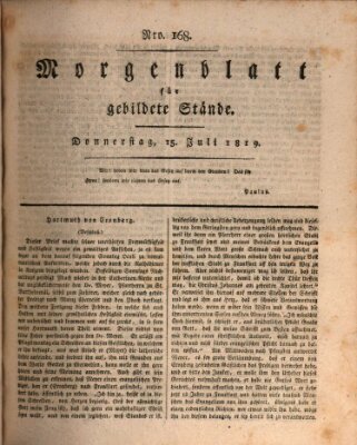 Morgenblatt für gebildete Stände Donnerstag 15. Juli 1819