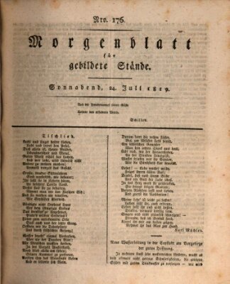 Morgenblatt für gebildete Stände Samstag 24. Juli 1819