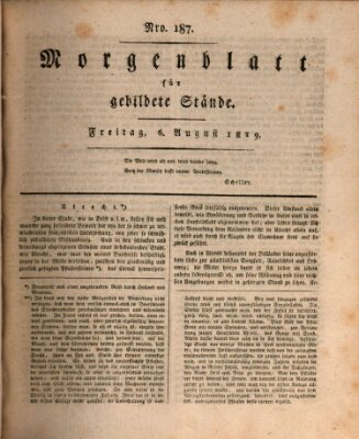 Morgenblatt für gebildete Stände Freitag 6. August 1819