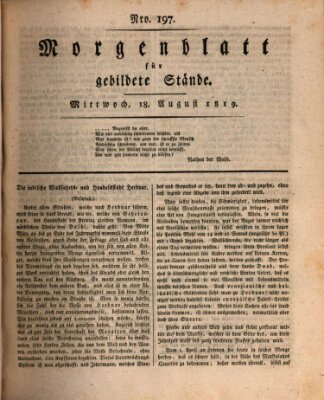 Morgenblatt für gebildete Stände Mittwoch 18. August 1819