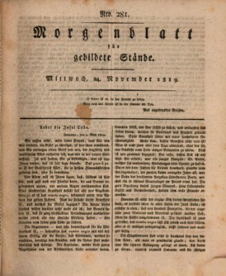 Morgenblatt für gebildete Stände Mittwoch 24. November 1819