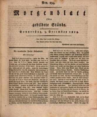 Morgenblatt für gebildete Stände Donnerstag 9. Dezember 1819