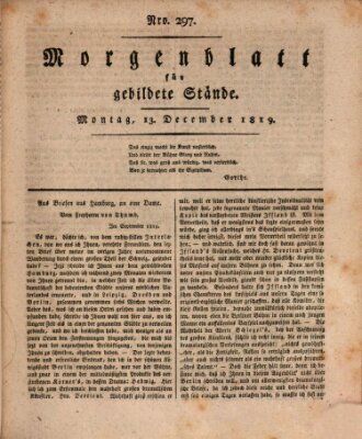 Morgenblatt für gebildete Stände Montag 13. Dezember 1819