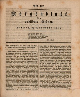 Morgenblatt für gebildete Stände Freitag 24. Dezember 1819