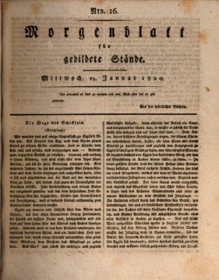 Morgenblatt für gebildete Stände Mittwoch 19. Januar 1820