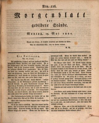 Morgenblatt für gebildete Stände Montag 15. Mai 1820