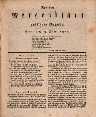 Morgenblatt für gebildete Stände Freitag 23. Juni 1820