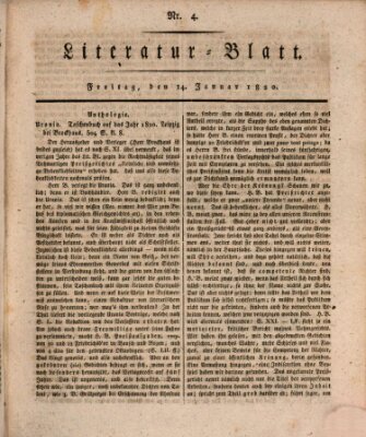 Morgenblatt für gebildete Stände Freitag 14. Januar 1820