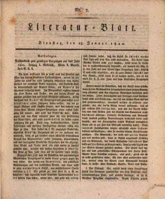 Morgenblatt für gebildete Stände Dienstag 25. Januar 1820