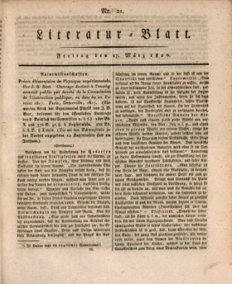 Morgenblatt für gebildete Stände Freitag 17. März 1820