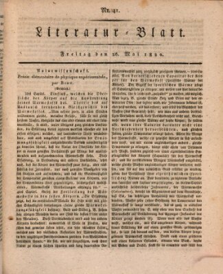 Morgenblatt für gebildete Stände Freitag 26. Mai 1820