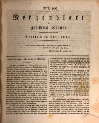 Morgenblatt für gebildete Stände Freitag 14. Juli 1820