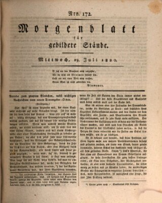 Morgenblatt für gebildete Stände Mittwoch 19. Juli 1820