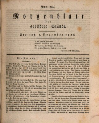 Morgenblatt für gebildete Stände Freitag 3. November 1820