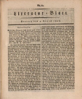 Morgenblatt für gebildete Stände Freitag 4. August 1820