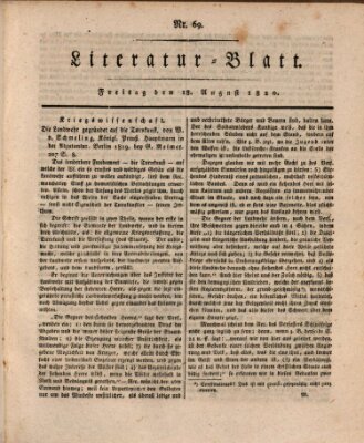 Morgenblatt für gebildete Stände Freitag 18. August 1820