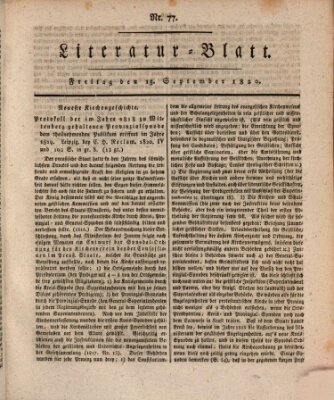 Morgenblatt für gebildete Stände Freitag 15. September 1820