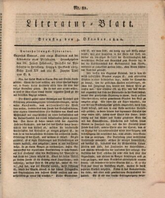 Morgenblatt für gebildete Stände Dienstag 3. Oktober 1820