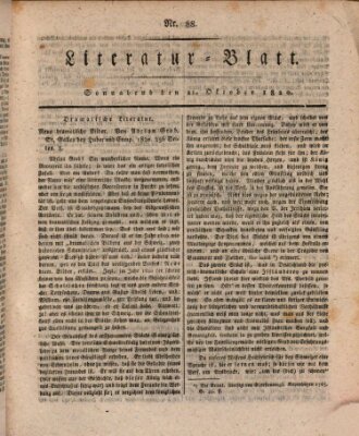 Morgenblatt für gebildete Stände Samstag 21. Oktober 1820