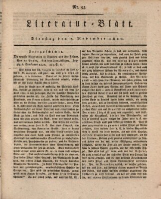 Morgenblatt für gebildete Stände Dienstag 7. November 1820