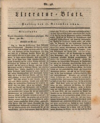 Morgenblatt für gebildete Stände Freitag 17. November 1820