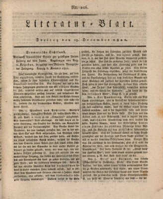 Morgenblatt für gebildete Stände Freitag 15. Dezember 1820