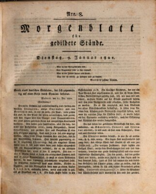 Morgenblatt für gebildete Stände Dienstag 9. Januar 1821