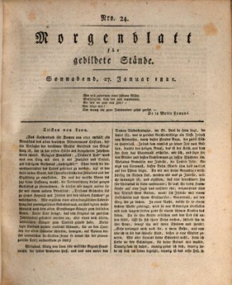 Morgenblatt für gebildete Stände Samstag 27. Januar 1821