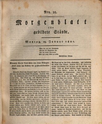 Morgenblatt für gebildete Stände Montag 29. Januar 1821