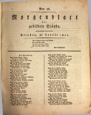 Morgenblatt für gebildete Stände Dienstag 30. Januar 1821