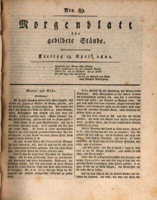 Morgenblatt für gebildete Stände Freitag 13. April 1821