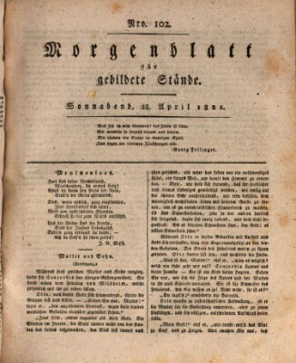 Morgenblatt für gebildete Stände Samstag 28. April 1821