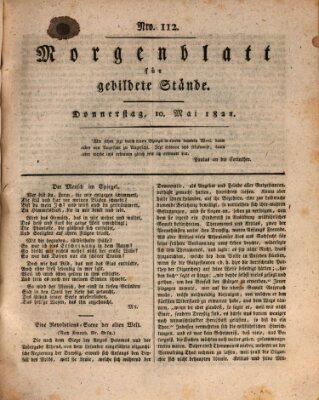 Morgenblatt für gebildete Stände Donnerstag 10. Mai 1821