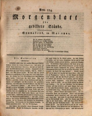 Morgenblatt für gebildete Stände Samstag 12. Mai 1821