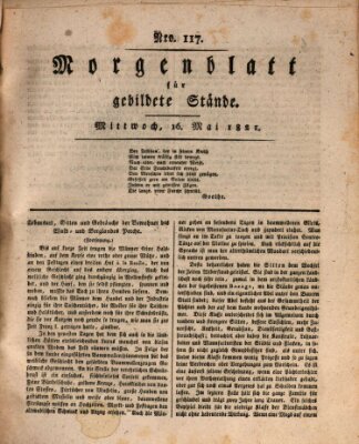 Morgenblatt für gebildete Stände Mittwoch 16. Mai 1821