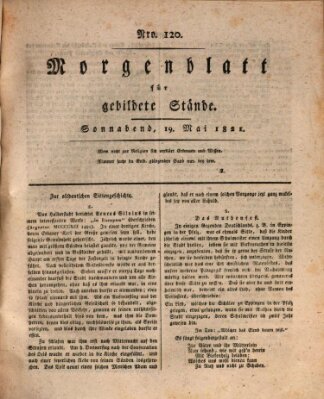 Morgenblatt für gebildete Stände Samstag 19. Mai 1821