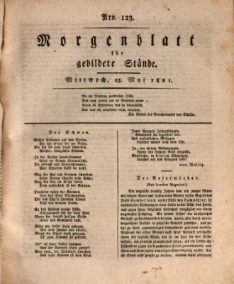 Morgenblatt für gebildete Stände Mittwoch 23. Mai 1821