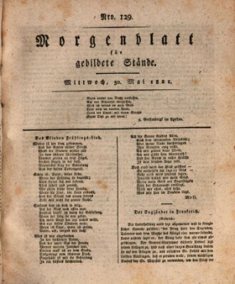 Morgenblatt für gebildete Stände Mittwoch 30. Mai 1821