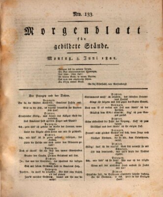 Morgenblatt für gebildete Stände Montag 4. Juni 1821