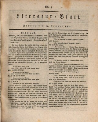 Morgenblatt für gebildete Stände Freitag 12. Januar 1821