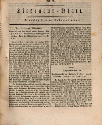 Morgenblatt für gebildete Stände Dienstag 20. Februar 1821