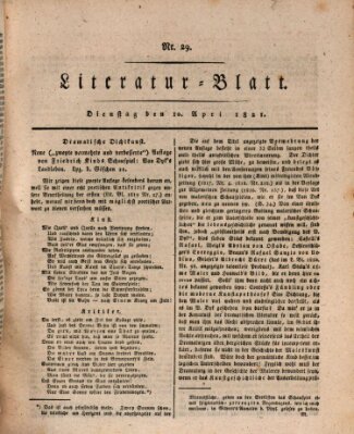 Morgenblatt für gebildete Stände Dienstag 10. April 1821