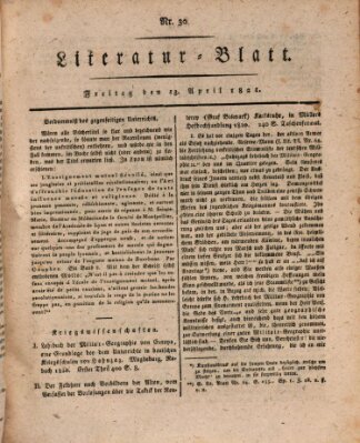 Morgenblatt für gebildete Stände Freitag 13. April 1821